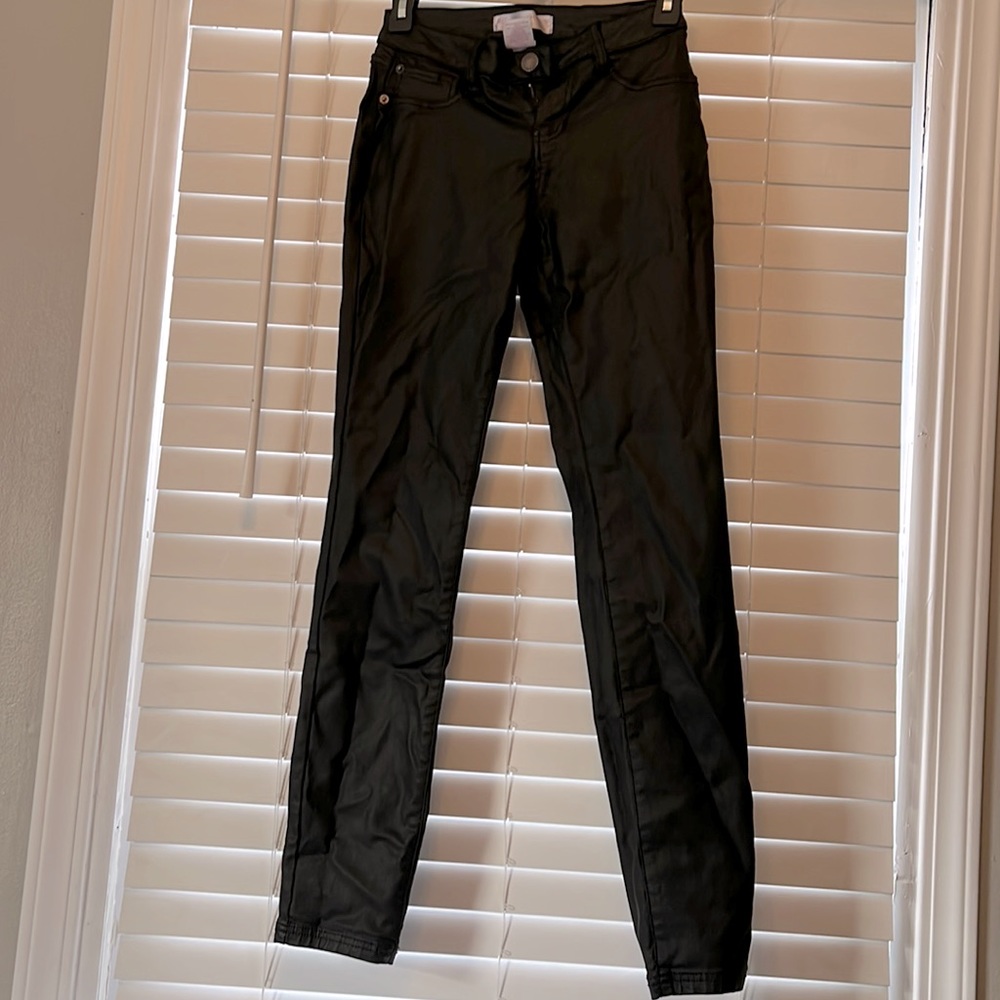 Matte faux leather pants